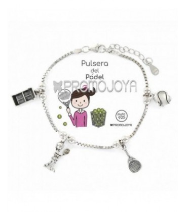 Pulsera de plata para mujer de Padel. - 9108154