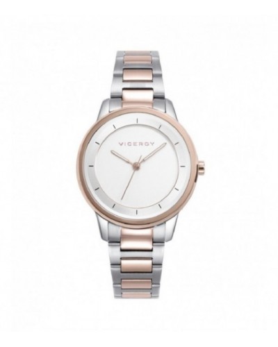 Rellotge Viceroy per a dona d`acer bicolor IP rosat. - 401230-06