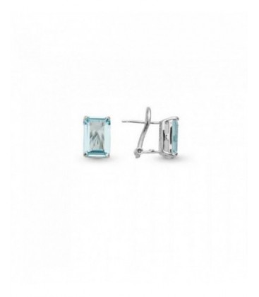 Pendientes de plata con cristal azul. - ARRM080AP