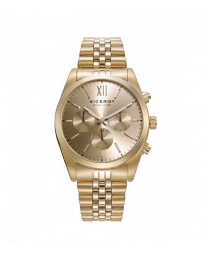 Reloj Viceroy multifunción para hombre Ip dorado. - 42423-23