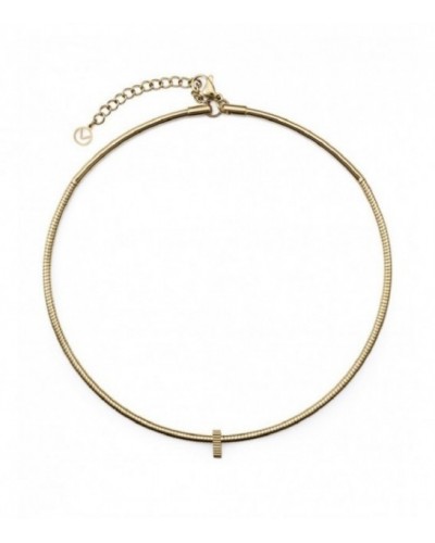 Collar de acero IP dorado para mujer. - 14230C01012