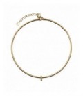 Collar de acero IP dorado para mujer. - 14230C01012