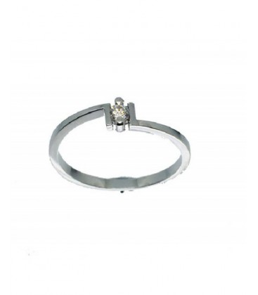 Anillo oro blanco billante tipo solitario. - BR1428S